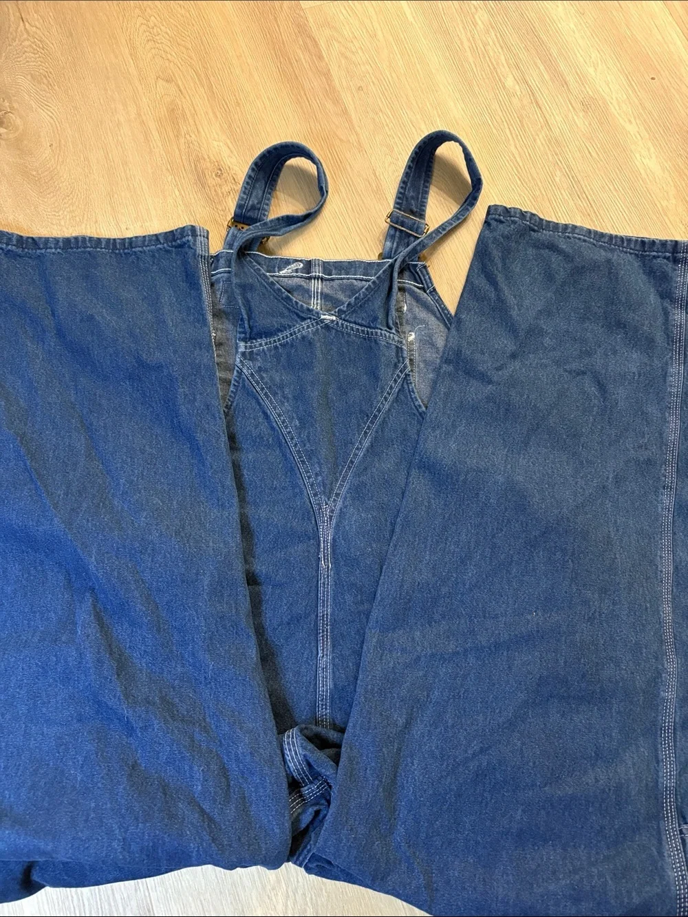 🔥 Carhartt Loose Fit Denim Bib Overalls | R07 Darkstone | 44x30 | EUC work blue